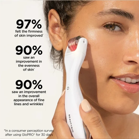 GloPRO Facial Microneedling Tool in LIMITED EDITION PINK STRIPE, New In Case - Picture 4 of 7